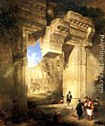 The Gateway of the Great Temple at Baalbec by David Roberts